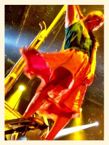 A flying, dancing mad woman